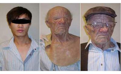 Le jeune homme et son masque de vieillard