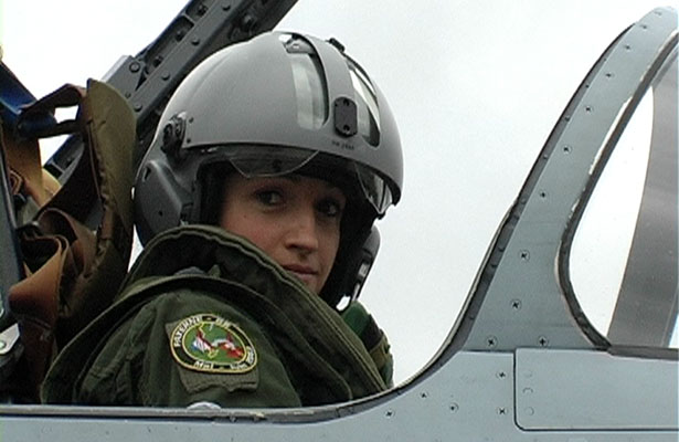 Marie Macke à bord de son Mirage 2000 Marie Macke à bord de son Mirage 2000