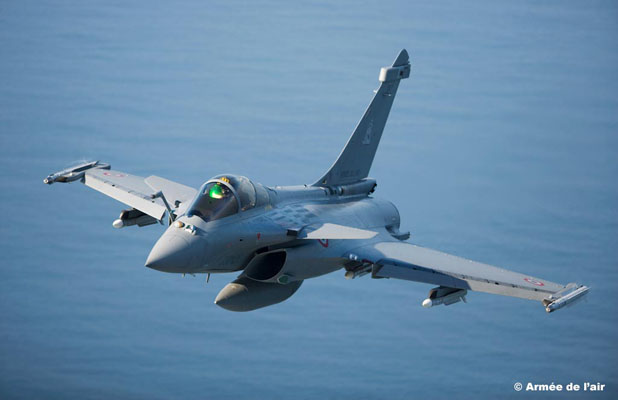 Un Rafale C de l'escadron de chasse 05330 côte d'argent équipé de MICA et MICA-IR