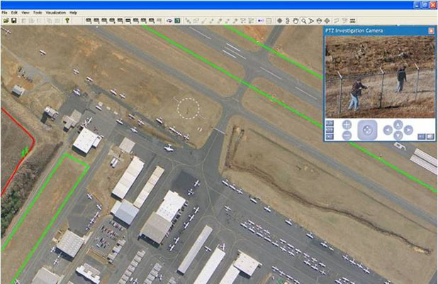 L'interface Siveillance Site IQ de l'aéroport de Bodo en Norvège