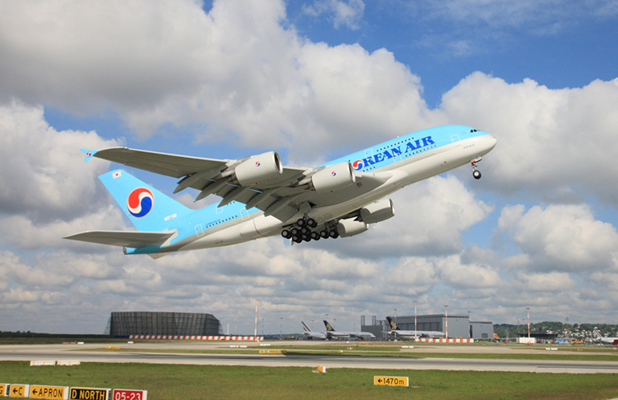 1er décollage de l'A380 de Korean Air
