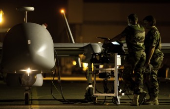 Le Harfang est déployé au-dessus de la Libye