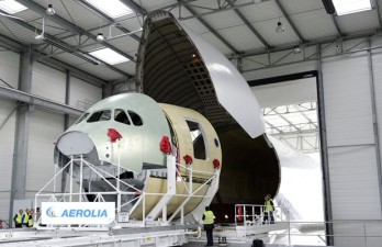 La pointe avant de l’A350 livrée à Airbus La pointe avant de l’A350 livrée à Airbus