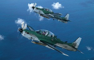 Le Super Tucano d'Embraer.