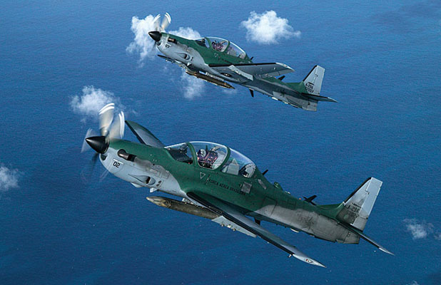 Le Super Tucano d'Embraer.