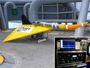 Le TPL-25 (Towed Pinger Locator 25) de l'US Navy.