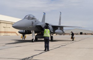 Un F-15SG de la RSAF à Mountain Home Air base, Idaho.