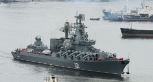 Le croiseur russe Moskva.