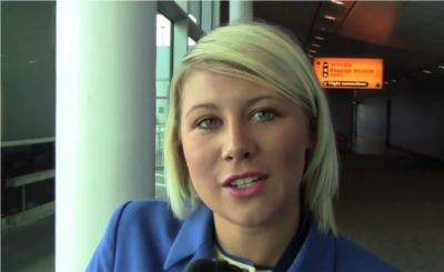 Une hôtesse Ryanair