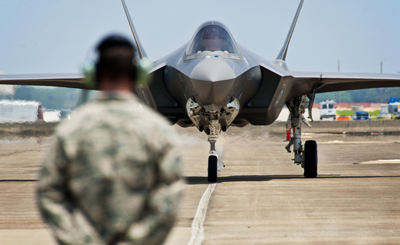 L'arrivée du F-35 à la base d'Eglin